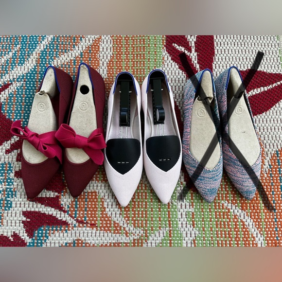 ❌SOLD❌ Rothy's Blush Points w tortoise soles retired ballet pink rose size 8 - Picture 5 of 6